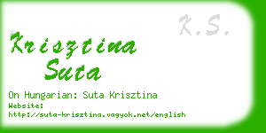 krisztina suta business card